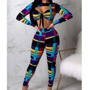 Sexy Hollow Out Trendy 2 pc Legging Set XL